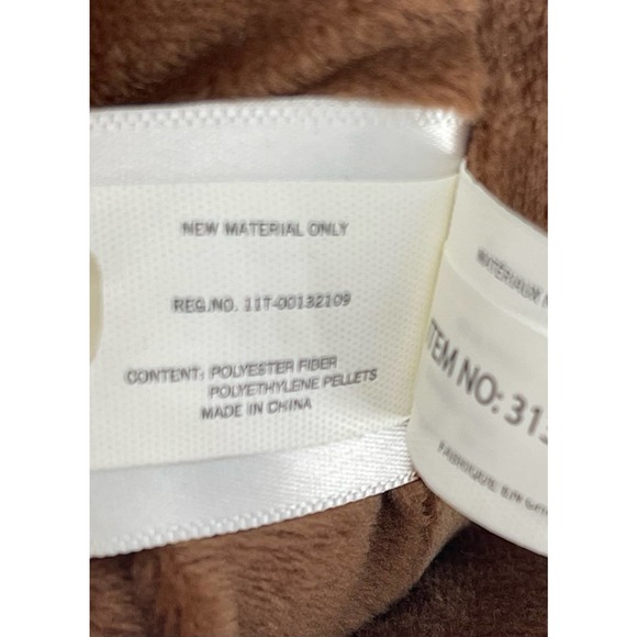 15" Manhattan Toy Company Sleeping Liam Brown and Tan Teddy Bear Plush - Picture 6 of 11